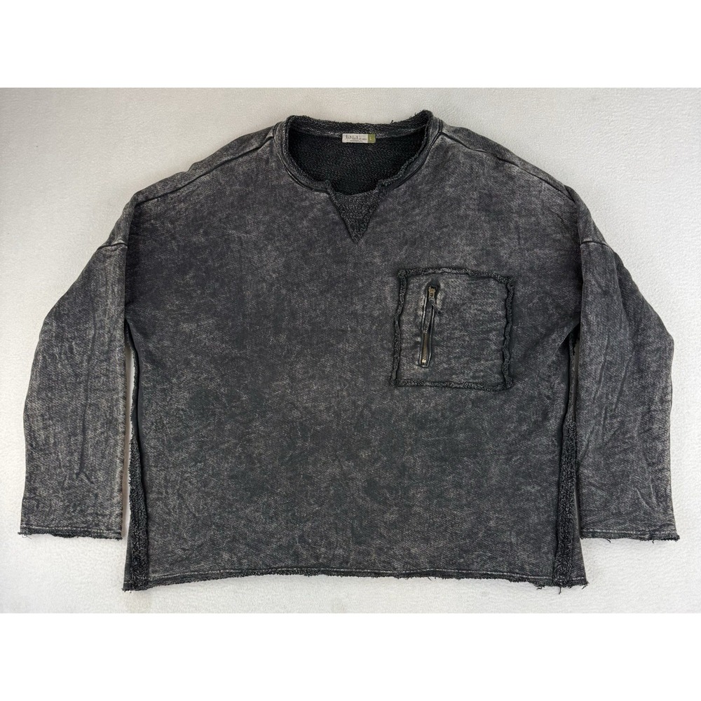 Chalet Et Ceci Top Women's‎ Large Lagenlook Artsy Boho Oversized USA Zip Pocket